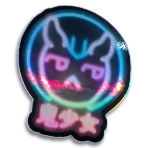 3″ OniGirl “Neon” Logo Holographic Sticker